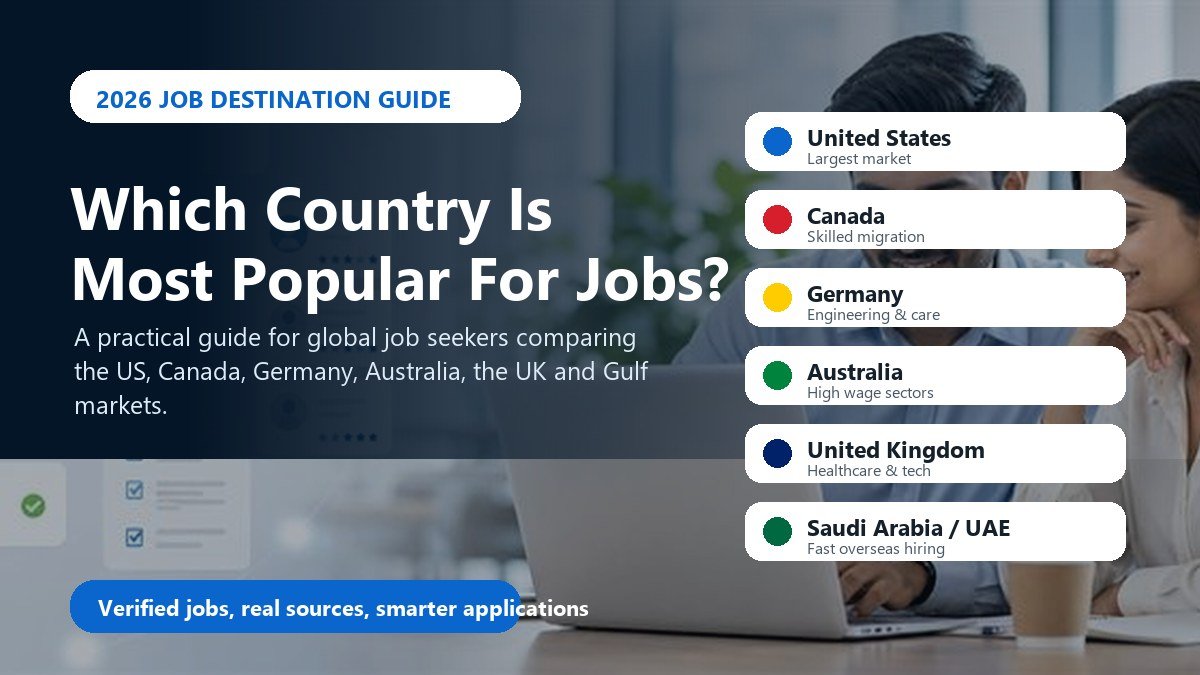 Which Country is most popular for jobs
