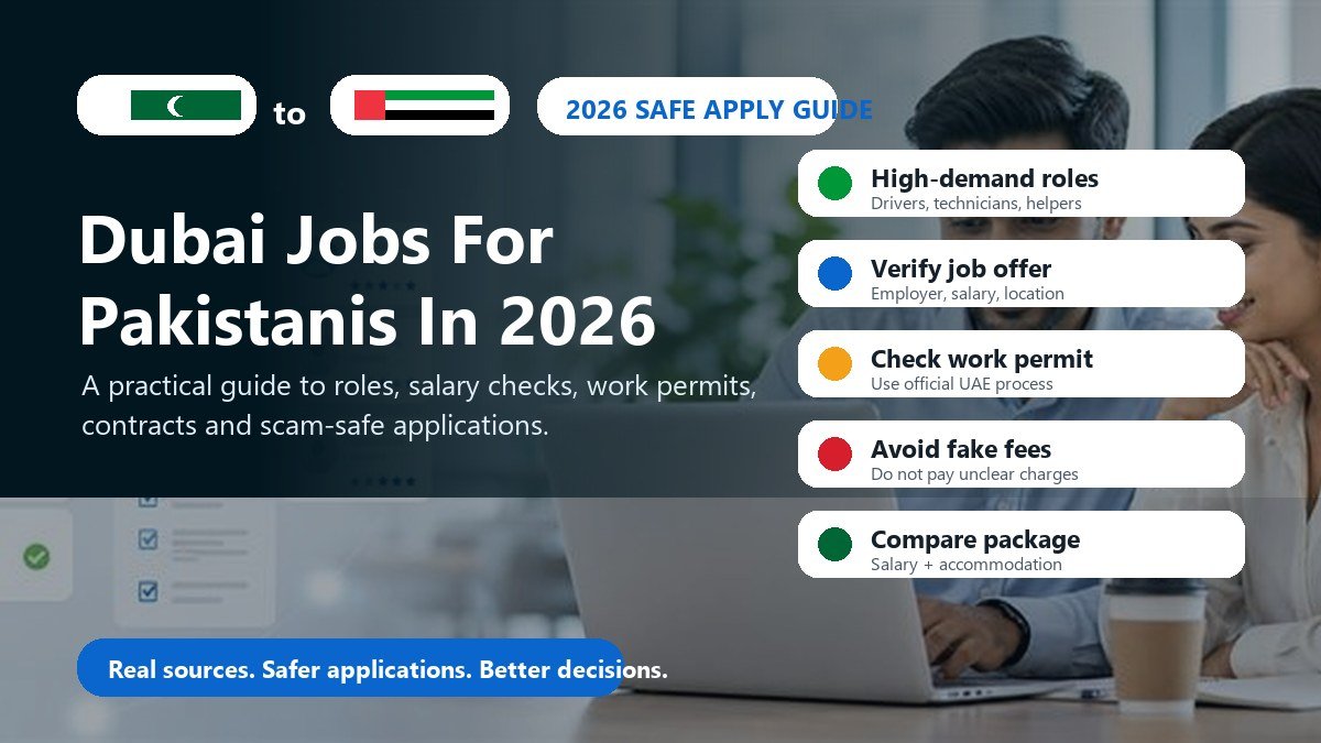 Dubai Jobs for Pakistanis in 2026: Safe Apply Guide, Salaries, and Work Visa Checks
