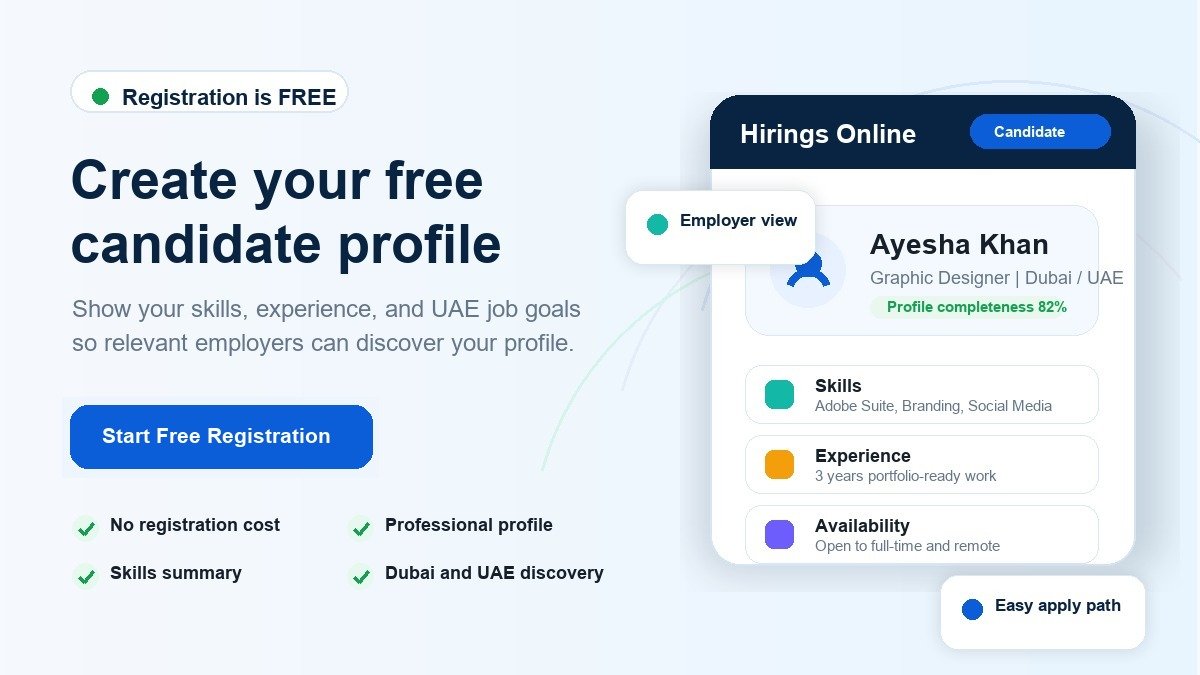 Free Candidate Registration on Hirings Online: Build Your Profile for Dubai and UAE Jobs