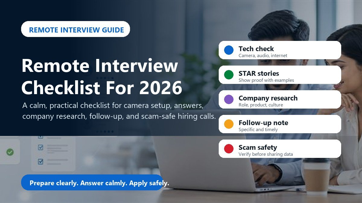 Remote Interview Checklist for Job Seekers in 2026