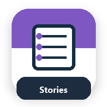 Stories remote interview icon